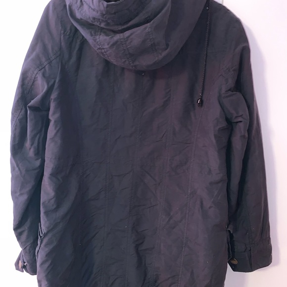 M Black Double-Layered Coat with Hoodie - Picture 11 of 15